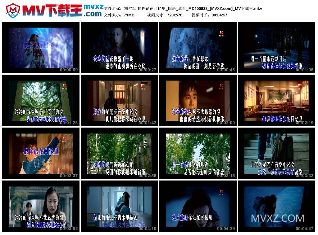 刘哲军-把你记在回忆里_国语_流行_MD100838